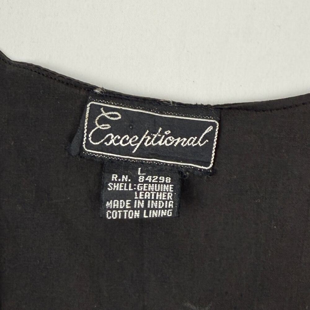 Exceptional Leather Suede Patchwork Vest Embroide… - image 7